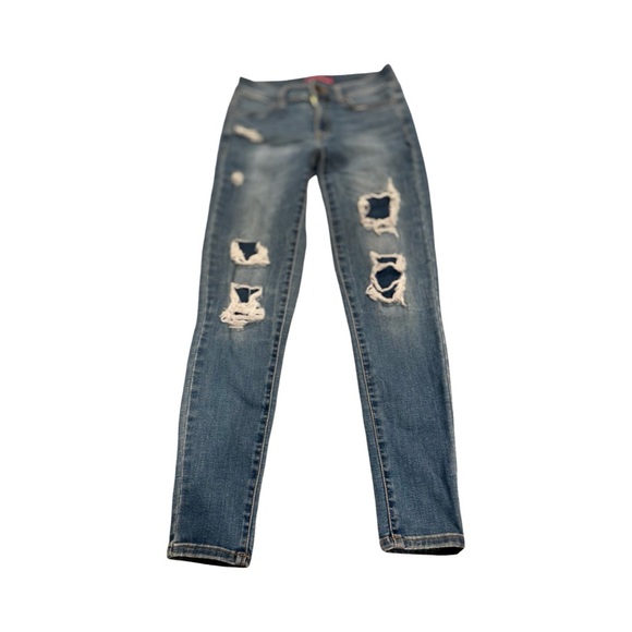 SO Blue Distressed Skinny Jeans - Picture 7 of 9